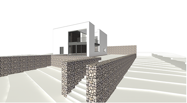 Moradia de adobe com estrutura metálica em angola, solução de arquitectura de baixo custo de construção.
