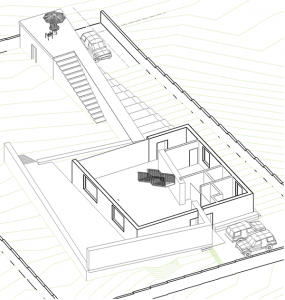 Moradia de adobe com estrutura metálica em angola, solução de arquitectura de baixo custo de construção.